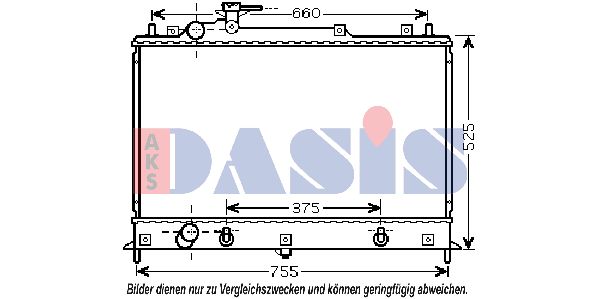 AKS DASIS radiatorius, variklio aušinimas 110063N